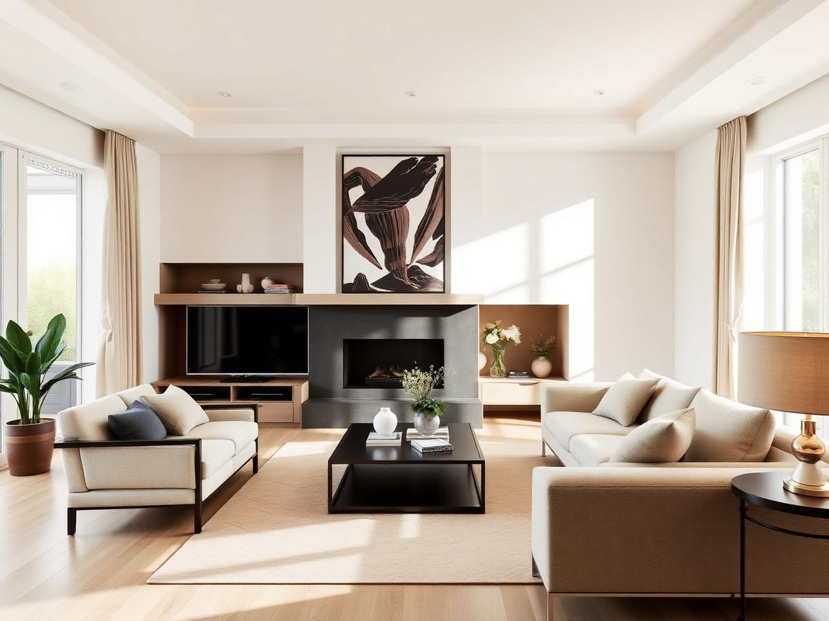 Freshly painted professional interior space
